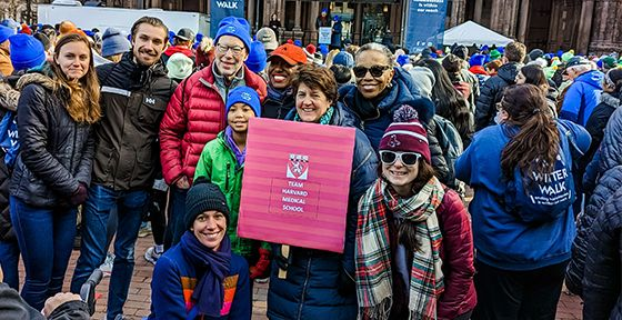 Harvard Longwood team posing at the Winter Walk